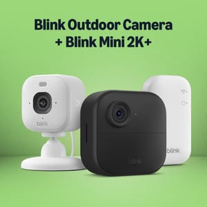 Blink Outdoor 4 Camera with Free Blink Mini 2K+ (White), Sync Module Core Incl