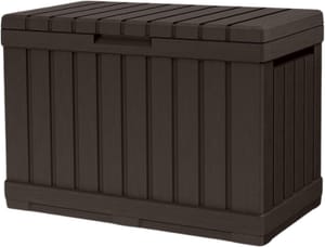Keter Kentwood 190L Outdoor Resin Garden Storage Box, Lockable Lid