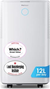 Pro Breeze OmniDry 12L/Day Dehumidifier with Humidity Sensor & Display