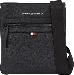 Tommy Hilfiger Mens Essential PU Small Crossover Bag, Black