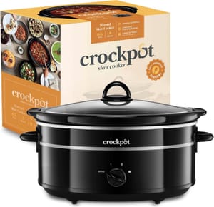 Crock-Pot Slow Cooker with Removable Ceramic Bowl, 6.5 L, Black