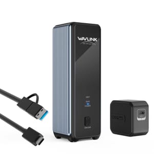 WAVLINK Dual M.2 NVMe SSD Enclosure, USB3.2 Gen 2x2 20Gbps