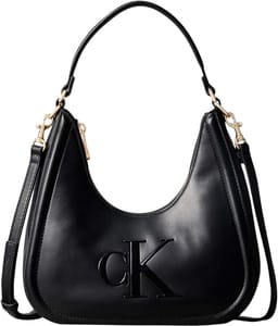 Calvin Klein Women's CK Shoulder Bag Small with Strap, Black
