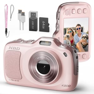 NBD 4K Camera 64MP Autofocus 16X Zoom Pink