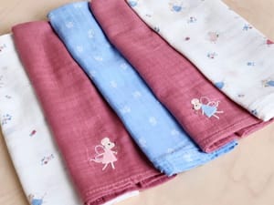 JoJo Maman Bb Fairy Mouse 5-Pack Muslins