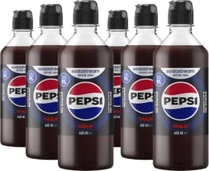 SodaStream Pepsi MAX Drink Mix, Sugar-Free Cola Syrup, 6 Pack