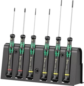 Wera 2035/6 a Micro Screwdriver Set on Rack, 6 Pc