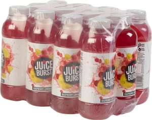 JuiceBurst Raspberry Lemonade 500ml 12-Pack - £10.45 S&S