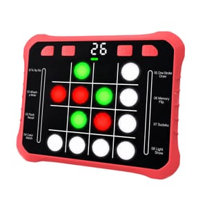 8-in-1 Handheld Game Console, Type-C Rechargeable Light-up Puzzle Toy (Red)