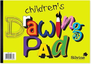 Silvine A4 Drawing Pad, 20 Sheets, 80gsm Bulky Paper, Green