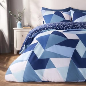 Geometric Shapes Duvet Cover with Pillowcase Set Bedding Quilt