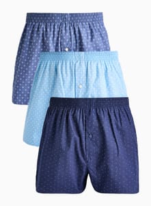 Geo Printed Woven Boxers 3 Pack XS