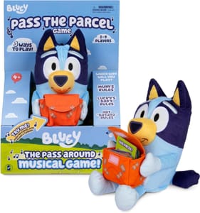 Bluey Pass the Parcel 20cm Musical Plush with Three Games