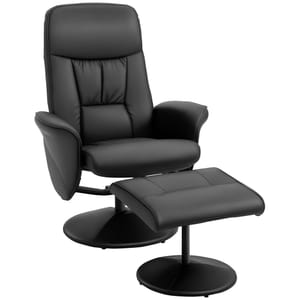 Swivel Recliner Chair with Footstool,