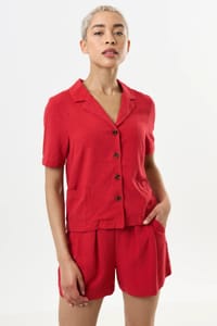 Kit Linen Mix 2 Pocket Short Sleeve Shirt