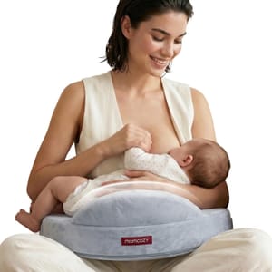MomCozy Memory Foam Nursing Pillow, High-Rebound Support, Grey
