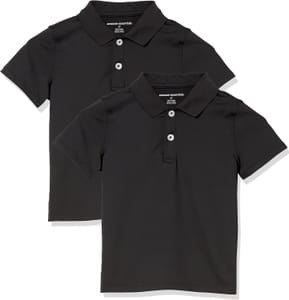 Amazon Essentials 2 Pack Boys' Short-Sleeve Performance Polo Shirts (9 Years)