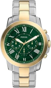 Fossil Grant Watch for Men, Quartz Chronograph, Stainless Steel Strap