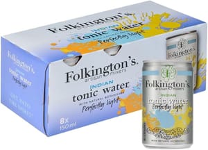 Folkington's Light Tonic Water, 8x150ml Fridge Pack - £2.87 S&S