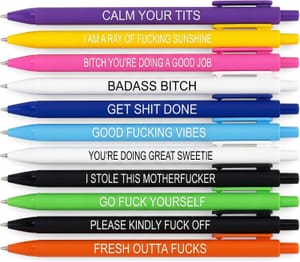YCDKK Funny Novelty Pens, 11-Count, Secret Santa Gift