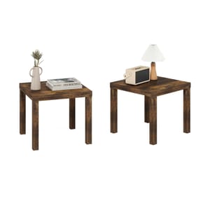 Furinno Classic Side Tables Set of 2, Amber Pine