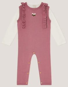 Baby Top & Knit Dungarees Set