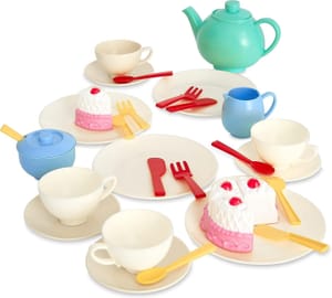DEAL STACK - Casdon 33-Piece Tea Set Colourful Preschool Playset - £5.33 S&S