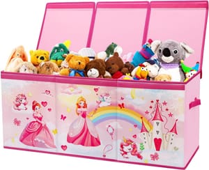 Extra Large Kids Toy Storage Box with Lid - Princess