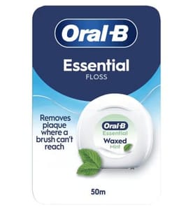 Oral-B Essential Floss Removes Plaque Waxed Dental Floss