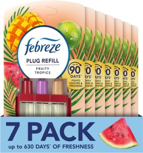 Febreze 3Volution Plug-in Air Freshener Refill, Fruity Tropics, 7 Refills
