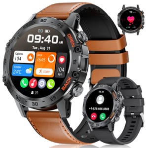 FOXBOX Military Smartwatch for Men, 1.39-Inch, SpO2, IP67
