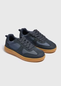 Boys Navy Panel Trainers (Younger 10-Older 6) 2