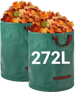 Velway 272L Heavy-Duty Garden Waste Bags, 2-Pack