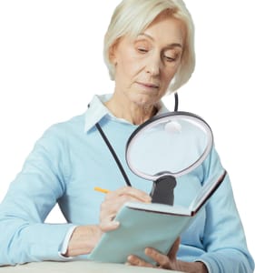 6x/8x Hands-Free Magnifier with Light, Gooseneck, 48 LEDs, 5.1-Inch Diameter