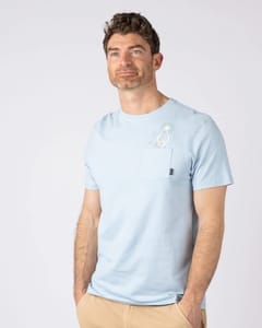 Mermaid Rise Mens Short Sleeve T-Shirt Light Blue