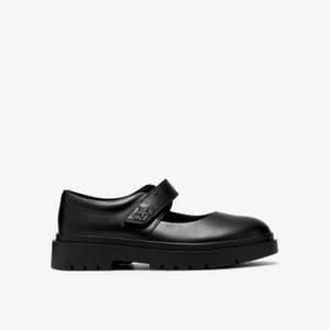 Clarks School Derry Bar Youth Black Leather