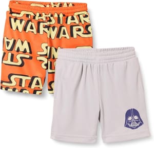 Amazon Essentials Star Wars Boys' Mesh Basketball Shorts, 2-Pack