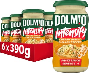 Dolmio Intensify Pasta Sauce Creamy Garlic and Black Pepper 6x390g - £7.87 S&S
