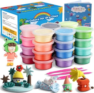 iFergoo Air-Dry Clay, 24 Colors for Kids Modeling Clay