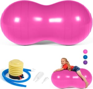 DASKING Peanut Ball for Kids Anti-Burst Yoga Ball with Pump