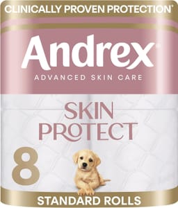 Andrex Skin Protect Toilet Tissue 4 Rolls 3-Ply PH Balanced