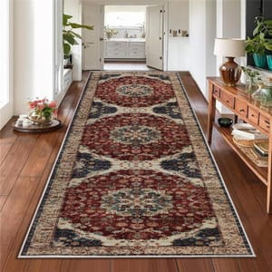 Hafaa Machine Washable Runner Rug for Hallway 80x150 Cm Non-Slip