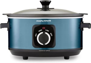 Morphy Richards Accents 3.5L Sear and Stew Slow Cooker, Blue
