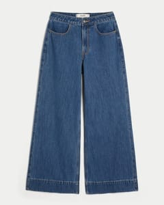 Hollister Ultra High-Rise Medium Wash Wide Leg Jeans