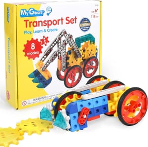 Edxeducation My Gears Transport Set, 118 Pieces, 8+ Activities