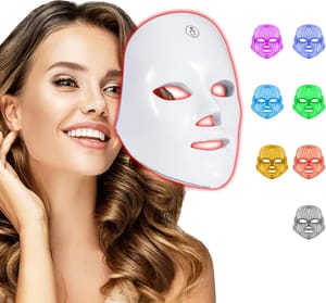 LED Light Therapy Mask - 7-in-1 Facial Skin Care, Cordless