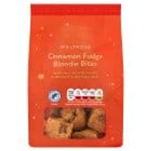 Waitrose Xmas Cinnamon Fudge Blondie Bites 132g