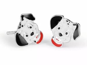 Disney Sterling Silver 101 Dalmations Enamel Stud Earrings