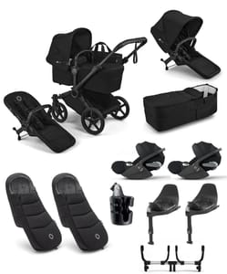 Donkey 6 Twin Essential Bundle Pushchair with Cybex Cloud T Plus, 11 Pieces