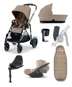 Cybex E-Gazelle S Electric Single to Double Pushchair Bundle with Cybex Cloud T+